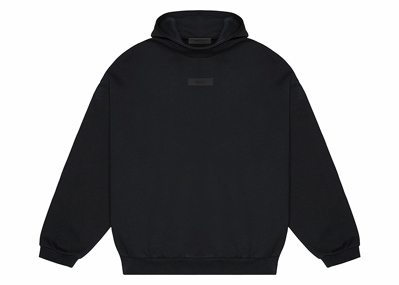Men's Fear of God Essentials Chest Logo Hoodie in Jet Black | StockX