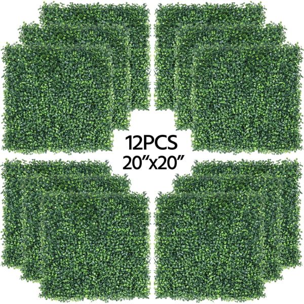 Topeakmart 12PCS 20'' x 20'' Artificial Boxwood Hedge Panel Decorative Fence Wall Plant for Garde... | Walmart (US)