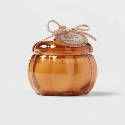 4oz Mini Glass Bourbon Pumpkin Candle Gold - Threshold™ | Target