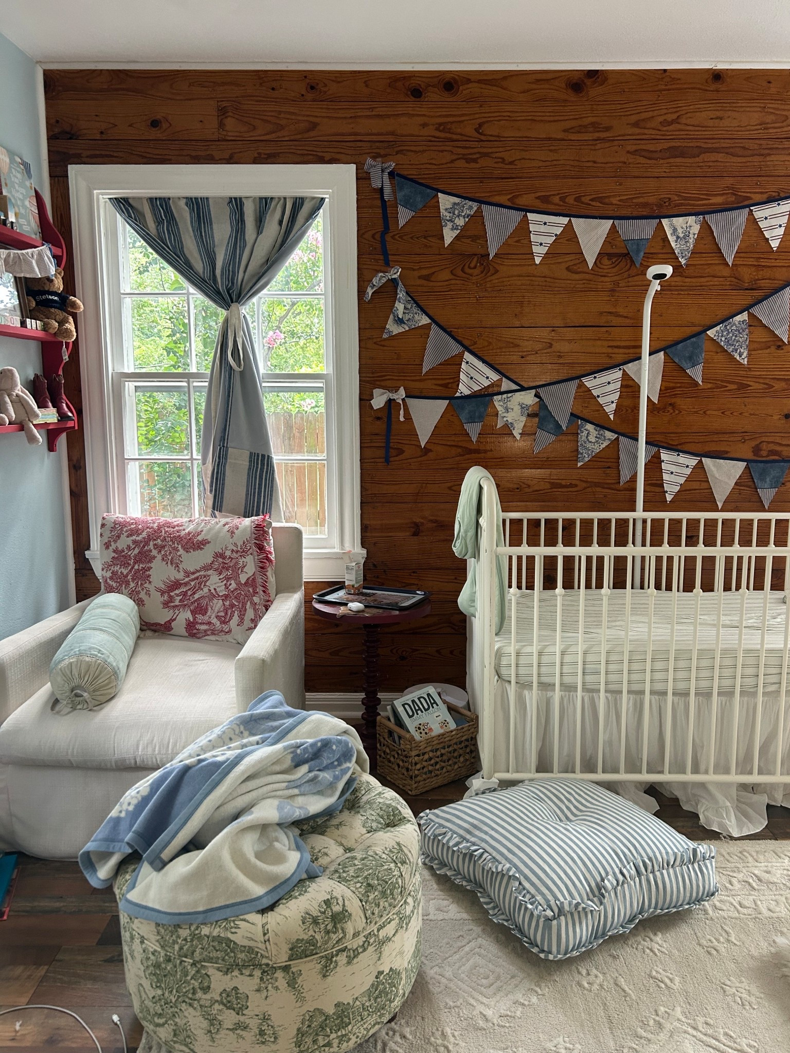little boys vintage all american nursery! cutest blue striped cushion! 

#LTKHome #LTKStyleTip #LTKU