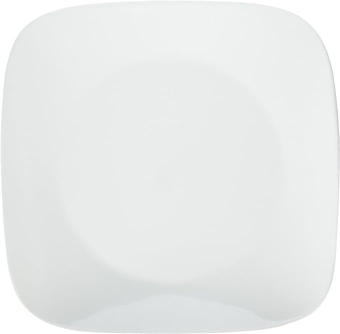 Corelle Corelle Square 10-1/4" Dinner Plate (Set of 6), Pure White, | Amazon (US)
