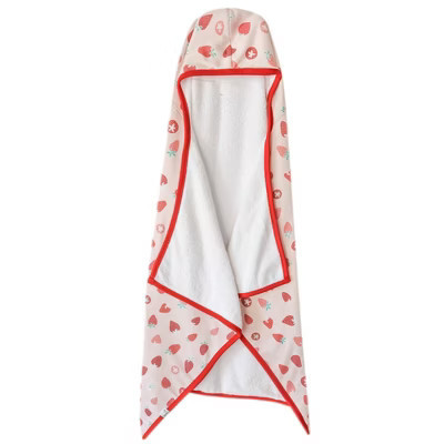 Premium Big Kids' Hooded Towel Strawberry | Target