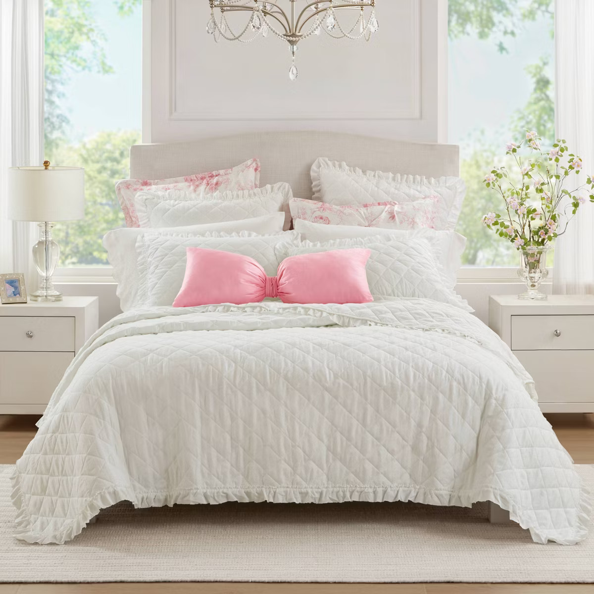 Armoire Collection Ruffle Quilt White | Target