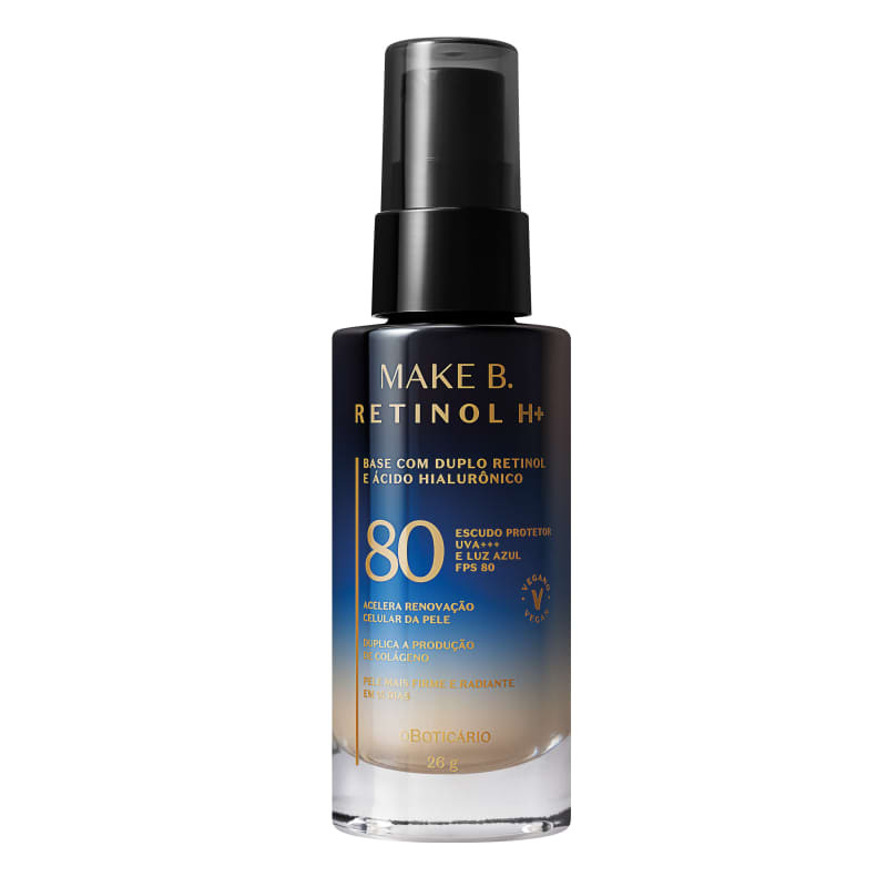 o Boticário Make B. Retinol H+ FPS 80 Cor 20
        
            
                 - Base Líqu... | Beleza Na Web (BR)