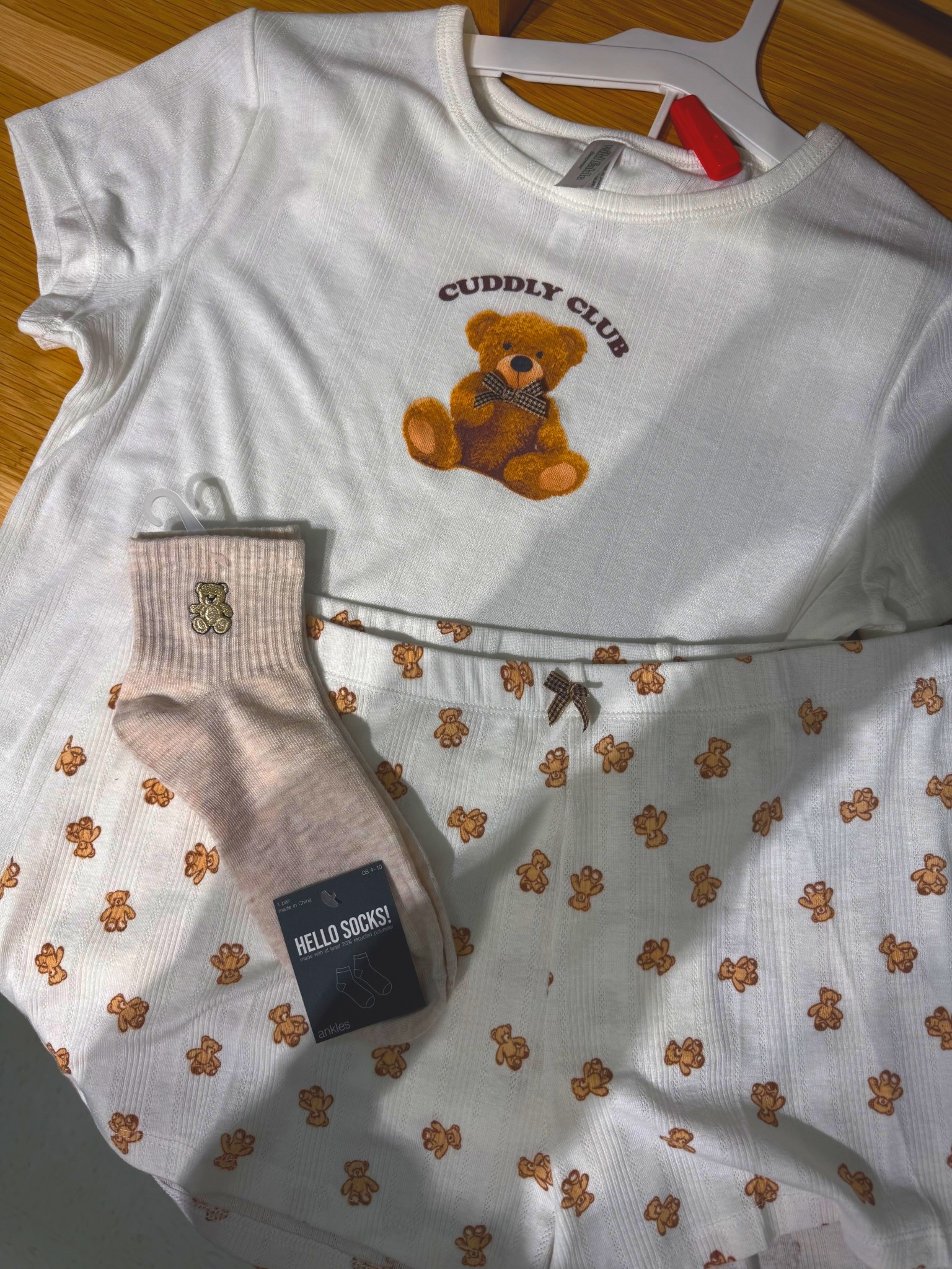 Teddy Bear PJ Set🧸

Super cute teddy bear pj set with matching socks from Target🎯

Trending items and selling fast! Don’t wait on this🧸

#LTKSaleAlert #LTKHoliday #LTKGiftGuide