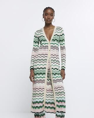River Island Womens Green Viscose Long sleeved Top Size 6 | eBay UK
