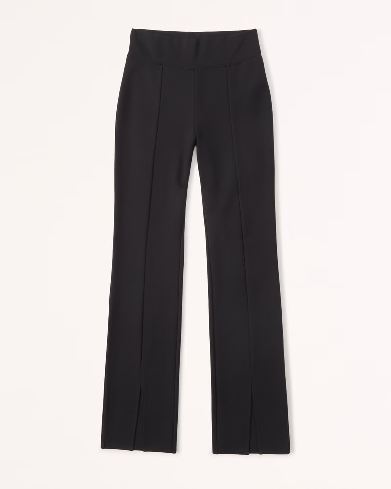 Ponte Split-Hem Flare Pants | Abercrombie & Fitch (US)