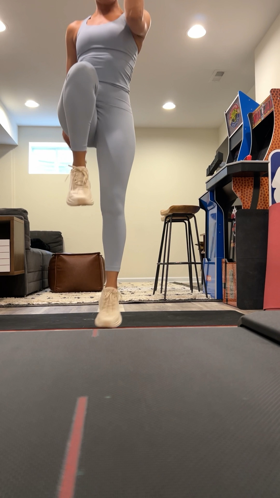 Yes the sweat shows.😂 but they’re not see through, tts and soooo soft  