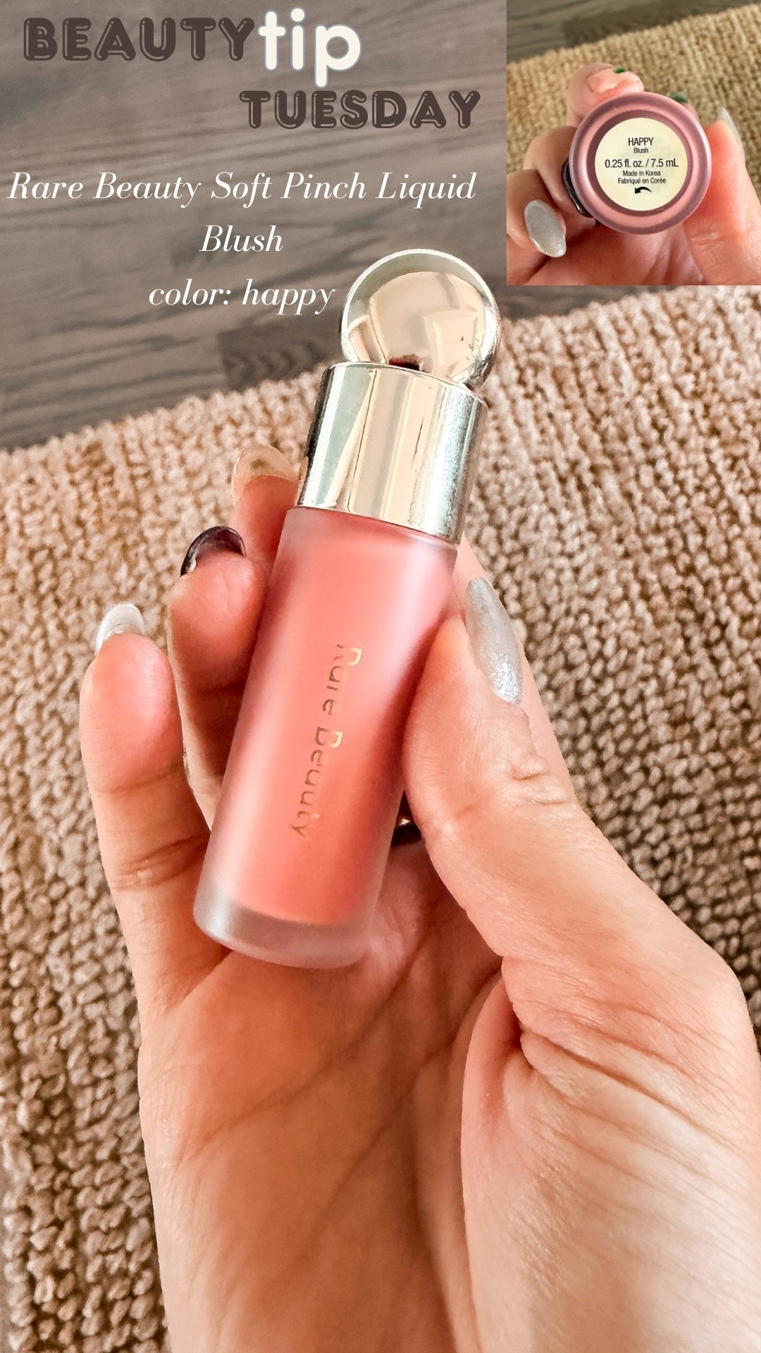 Beauty Tip Tuesday

Rare Beauty by Selena Gomez Soft Pinch Liquid Blush

Color: happy

#LTKgrwm #LTKSeasonal #LTKBeauty