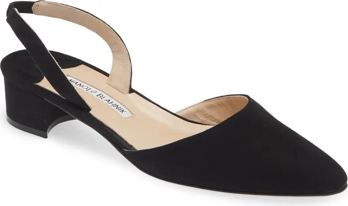 Aspro Block Heel Slingback Suede Pump (Women) | Nordstrom
