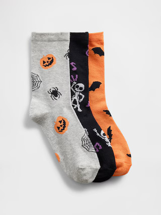 Kids Halloween Crew Socks (3-Pack) | Gap (US)