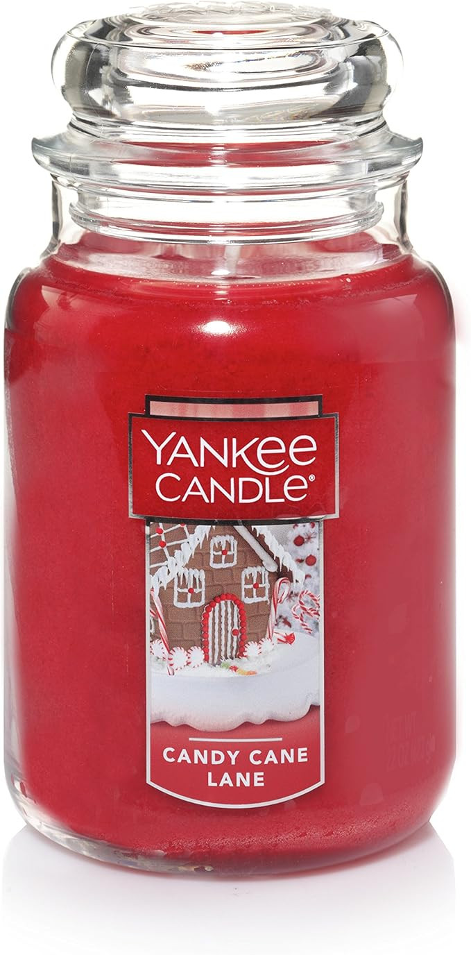 Yankee Candle Cherries On Snow Scented, Classic 22oz Large Jar Single Wick Candle, Over 110 Hours... | Amazon (US)