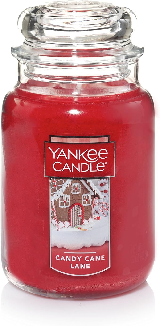 Yankee Candle Cherries On Snow Scented, Classic 22oz Large Jar Single Wick Candle, Over 110 Hours... | Amazon (US)
