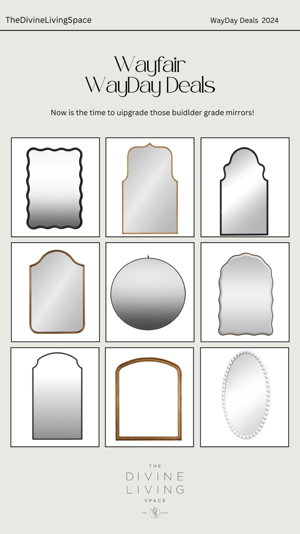 Shop our favorite mirrors on sale for Way Day!! 

#LTKxPrimeDay #LTKSaleAlert #LTKHome