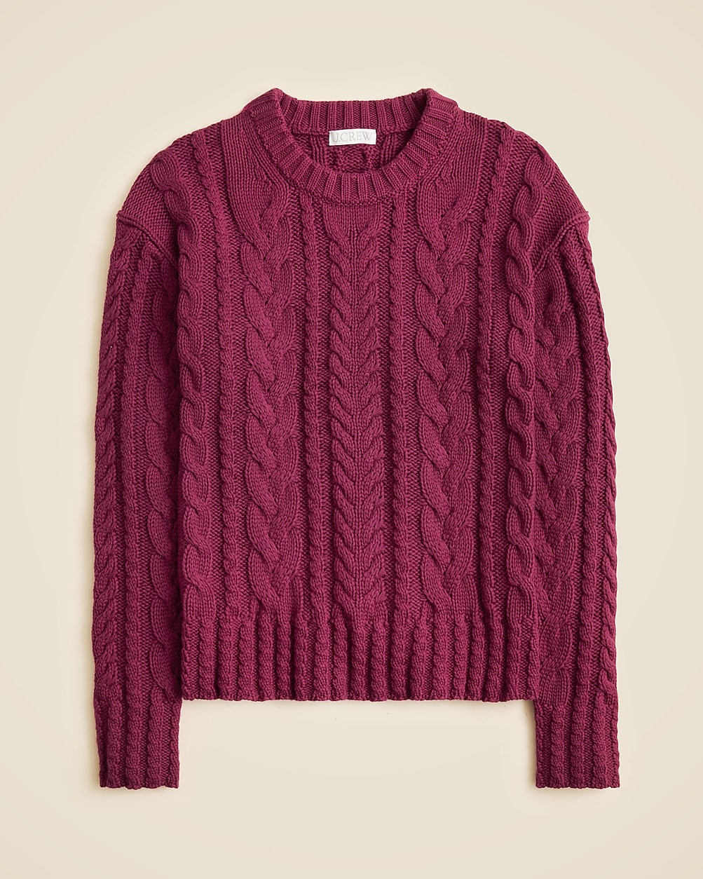 Cable-knit crewneck sweater | J. Crew US