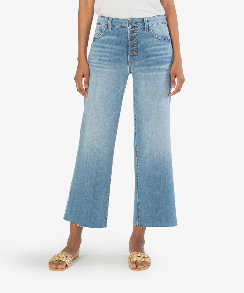 Charlotte High Rise Fab Ab Wide Leg (Thrilled Wash) - Kut from the Kloth | Kut From Kloth