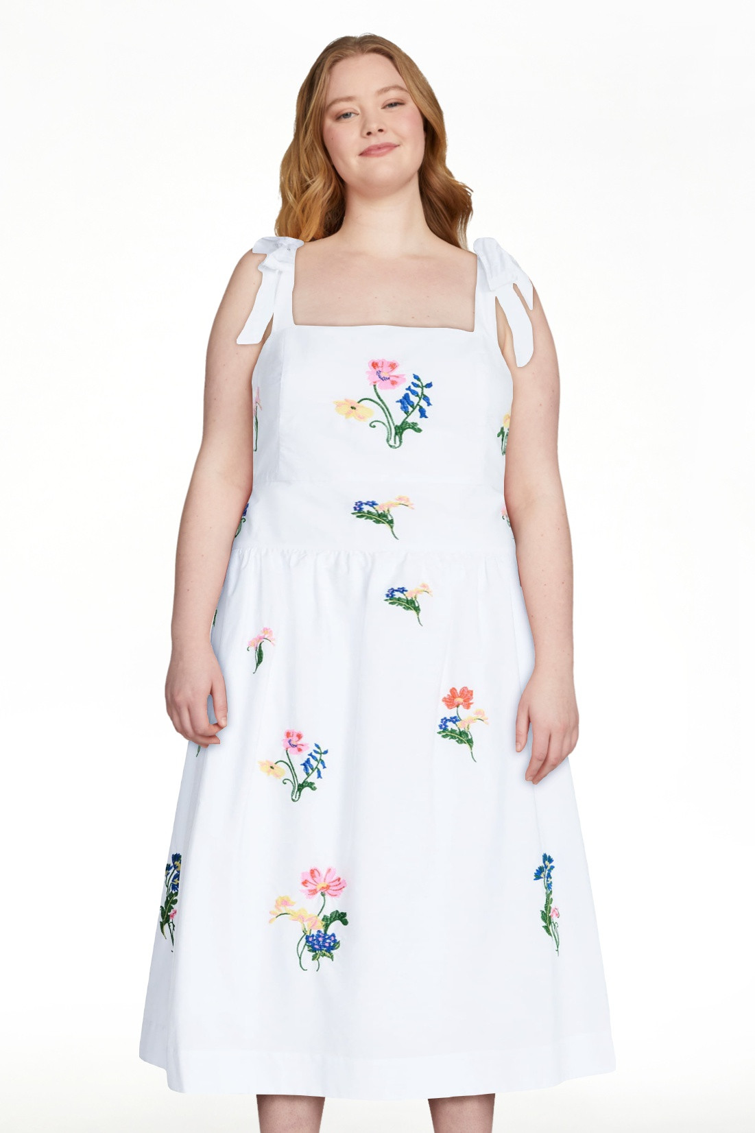 Free Assembly Women's and Women's Plus Embroidered Cotton Sleeveless Maxi Dress, Sizes XS-4X | Walmart (US)