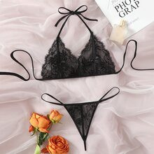 Bow Decor Lace Lingerie Set | SHEIN