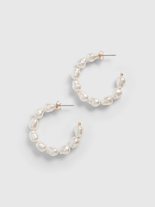 Pearly Hoop Earrings | Gap (US)