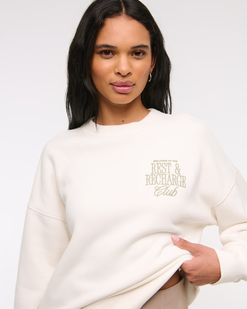 Women's Rest & Recharge Classic Sunday Crew | Women's Tops | Abercrombie.com | Abercrombie & Fitch (US)