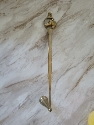 Vintage BRASS Candle Snuffer Cone HORSE EQUESTRIAN 12" Fire Flame Extinguisher | eBay | eBay US