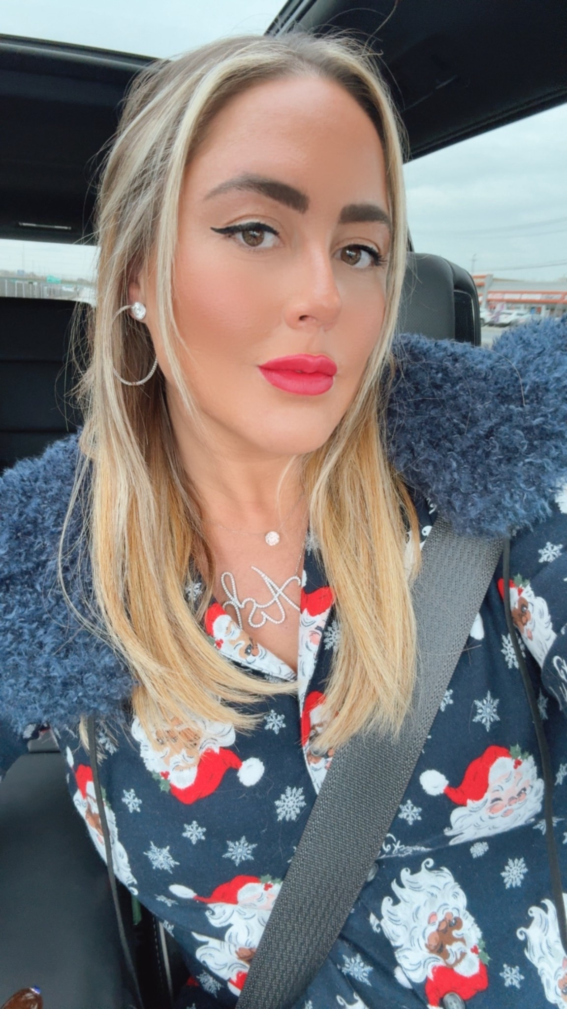 Old Navy Christmas pajamas that match for the whole fam! Wearing a medium. 🎅🏼 Chanel lip stain: bright raspberry. 

#LTKFindsUnder50 #LTKHoliday #LTKGiftGuide