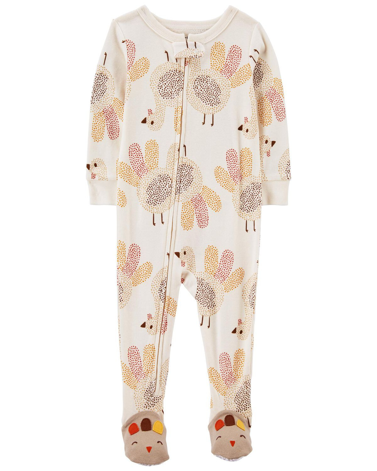 Ivory Toddler 1-Piece Thanksgiving 100% Snug Fit Cotton Footie Pajamas | carters.com | Carter's