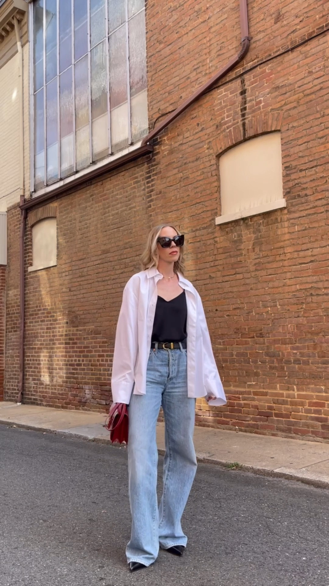 NYFW, fashion week outfit, oversized button down with silk camisole and baggy wide leg jeans

#LTKNYFW #LTKOver40 #LTKSeasonal