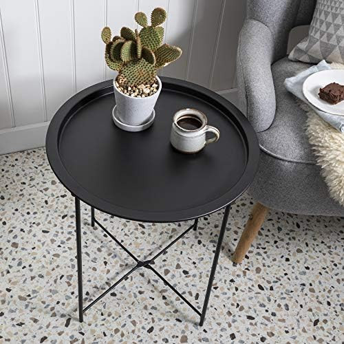 Noa and Nani - Metal Tray Side Table - (Black) | Amazon (UK)