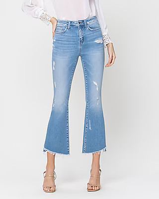 Flying Monkey Mid Rise Cropped Kick Flare Jeans | Express