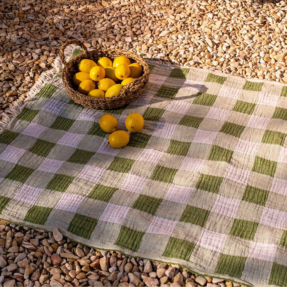 Plaid Light-Weight Turkish Towel | GreenRow