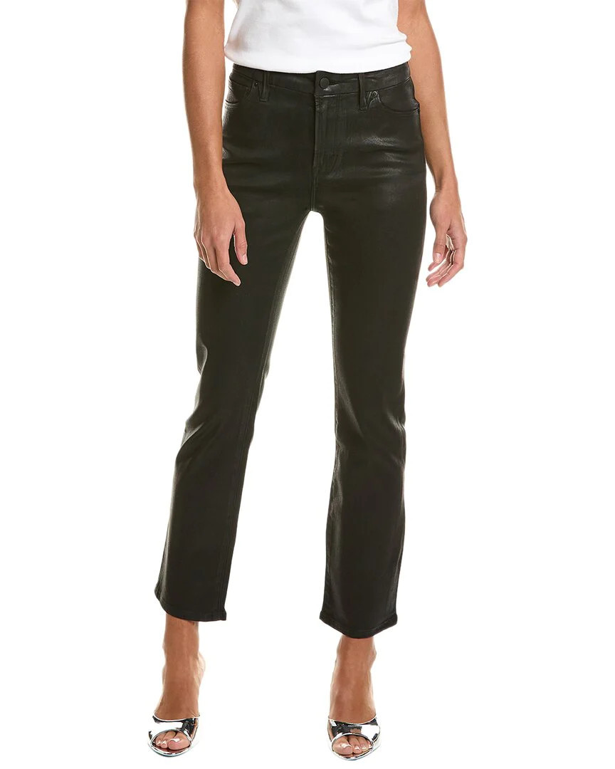 GOOD AMERICAN Good Straight Black Coated Jean | Shop Simon