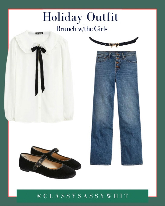 Laid back holiday look with a bow blouse and the perfect wide leg denim!

Classic classy preppy ladylike brunch look aestheticc

#LTKStyleTip #LTKHoliday #LTKCyberWeek