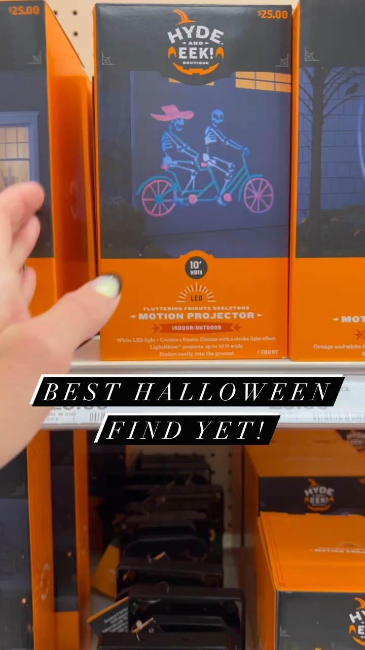 My favorite Halloween find!  The bike riding skeletons light projector.

#HalloweenDecorations #LightProjector #HalloweenDecor #OutdoorHalloweenDecor #OutdoorHalloweenDecorations #Skeletons #Targetfinds

#LTKfindsunder50 #LTKfamily #LTKHalloween