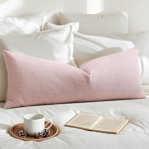 OTOSTAR Linen Throw Pillow Cover Set of 1 Decorative Long Lumbar Pillowcase Rectangle Cushion Cov... | Amazon (US)