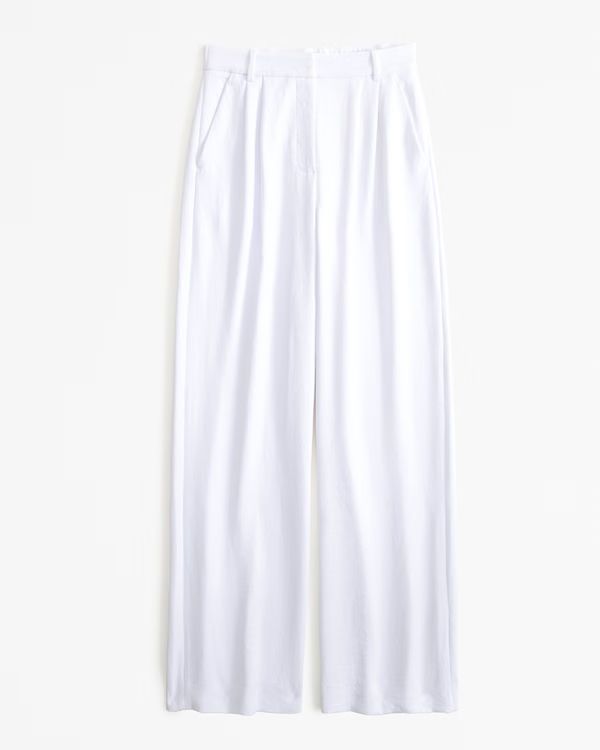 Women's A&F Sloane Tailored Premium Crepe Pant | Women's The A&F Wedding Shop | Abercrombie.com | Abercrombie & Fitch (US)