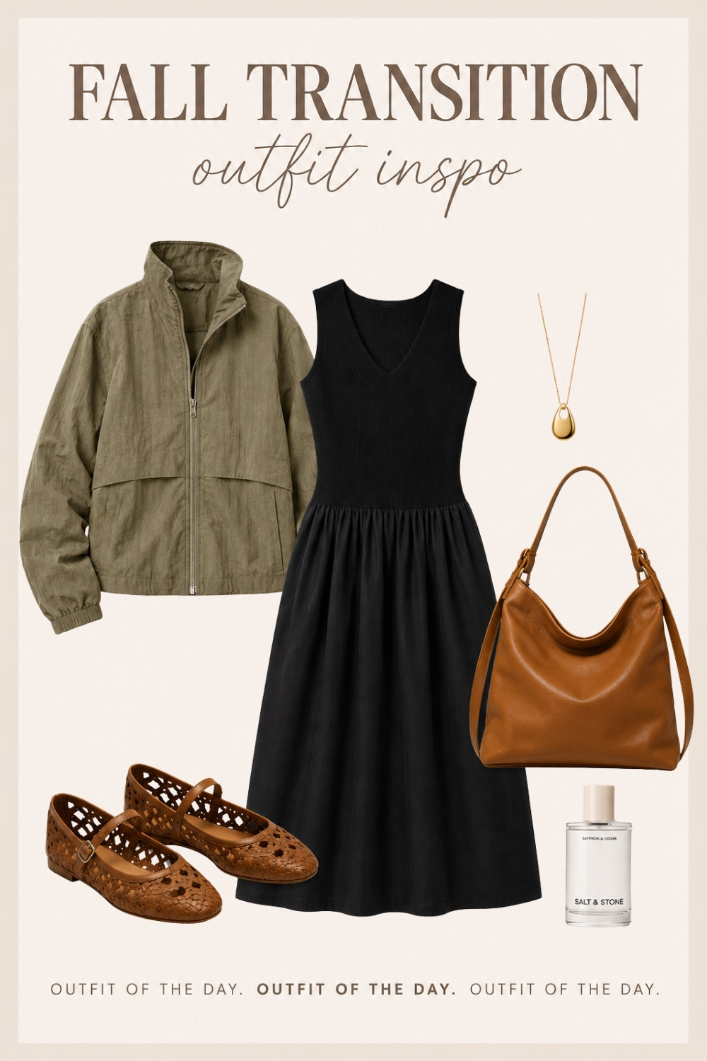 The perfect outfit for those in-between weather days. 🍂 A lightweight jacket, classic black dress, and rich cognac accessories create an easy look you’ll wear from day to dinner.

#LTKSeasonal #LTKootd #LTKgrwm