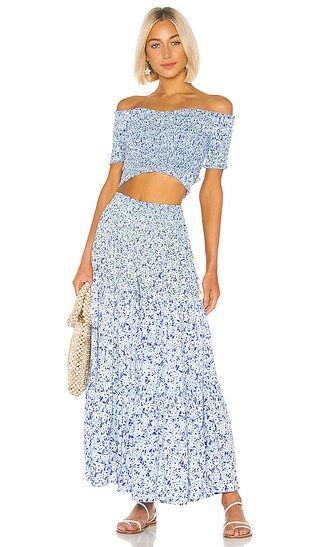 Poupette St Barth Soledad Blouse in Blue Icy Liberty from Revolve.com | Revolve Clothing (Global)
