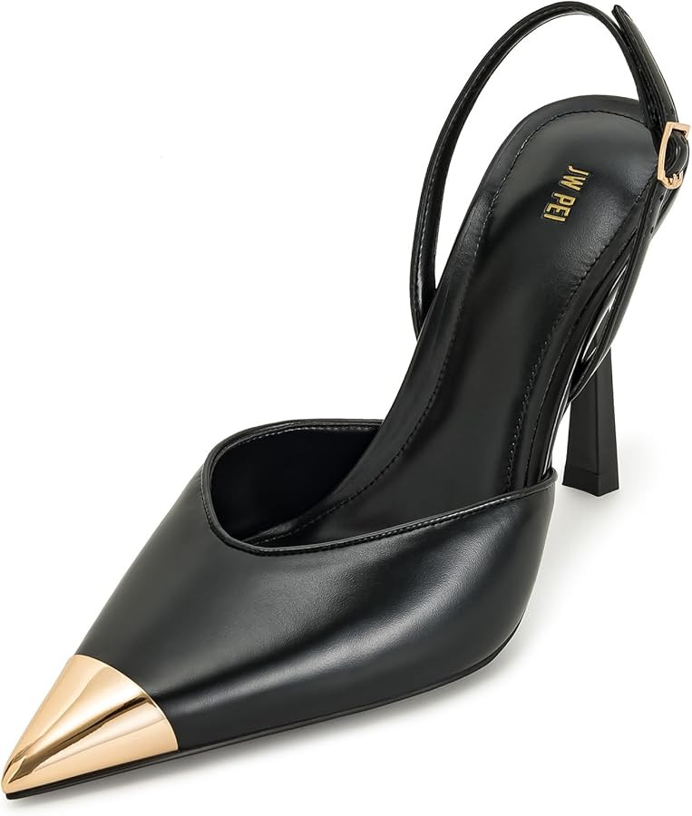JW PEI Women's Savannah Gold Tipped Slingback Pumps | Amazon (US)