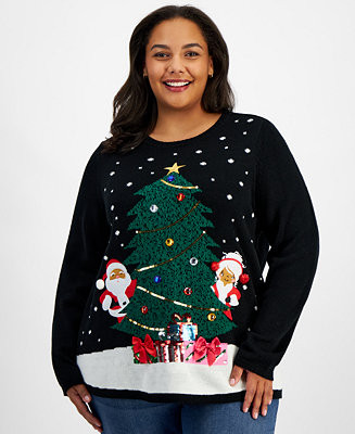 Women's Mr. and Mrs. Claus Crewneck Sweater | Macy's