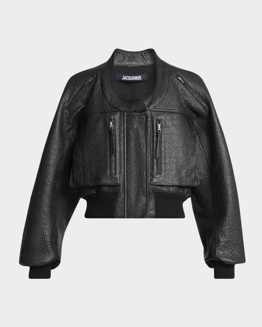 Jacquemus The Tore Leather Jacket | Neiman Marcus