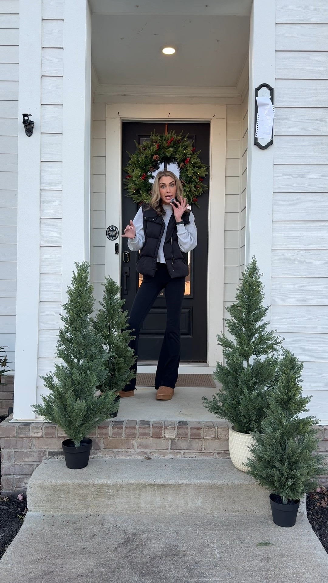 #walmartpartner We’re in the year of chic and Ralph lauren Christmas honey so less is more for the outdoors.

My advice is to get 2,3 and 4 foot trees and prop them up in small planters to elevate the whole look. 

Shop Walmarts Pre-Black Friday SALE and look rich even though you’re not you know what I’m saying 🎄🎄

•
•
@walmart 
Christmas outdoor decor, holiday decor, real touch trees, outdoor pre-lit wreaths , small front porch Christmas decorations 

#LTKHome #LTKSeasonal #LTKHoliday