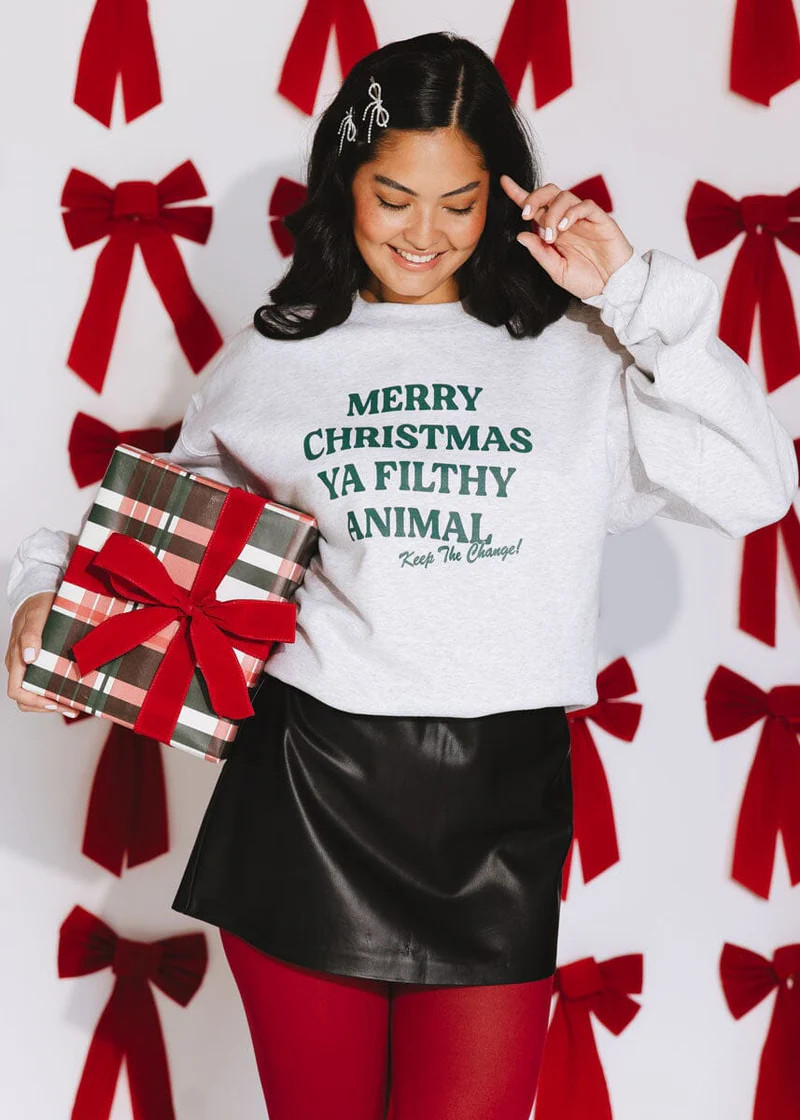 Keep The Change! Crewneck Sweatshirt - Ash | Alice & Wonder