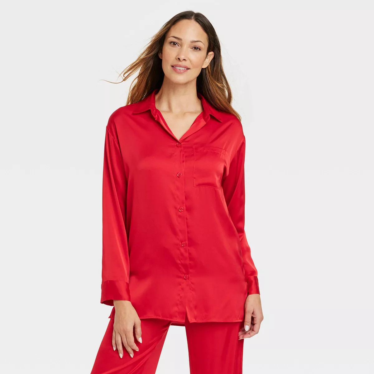 Women's Satin Long Sleeve Shirt - Stars Above™ | Target