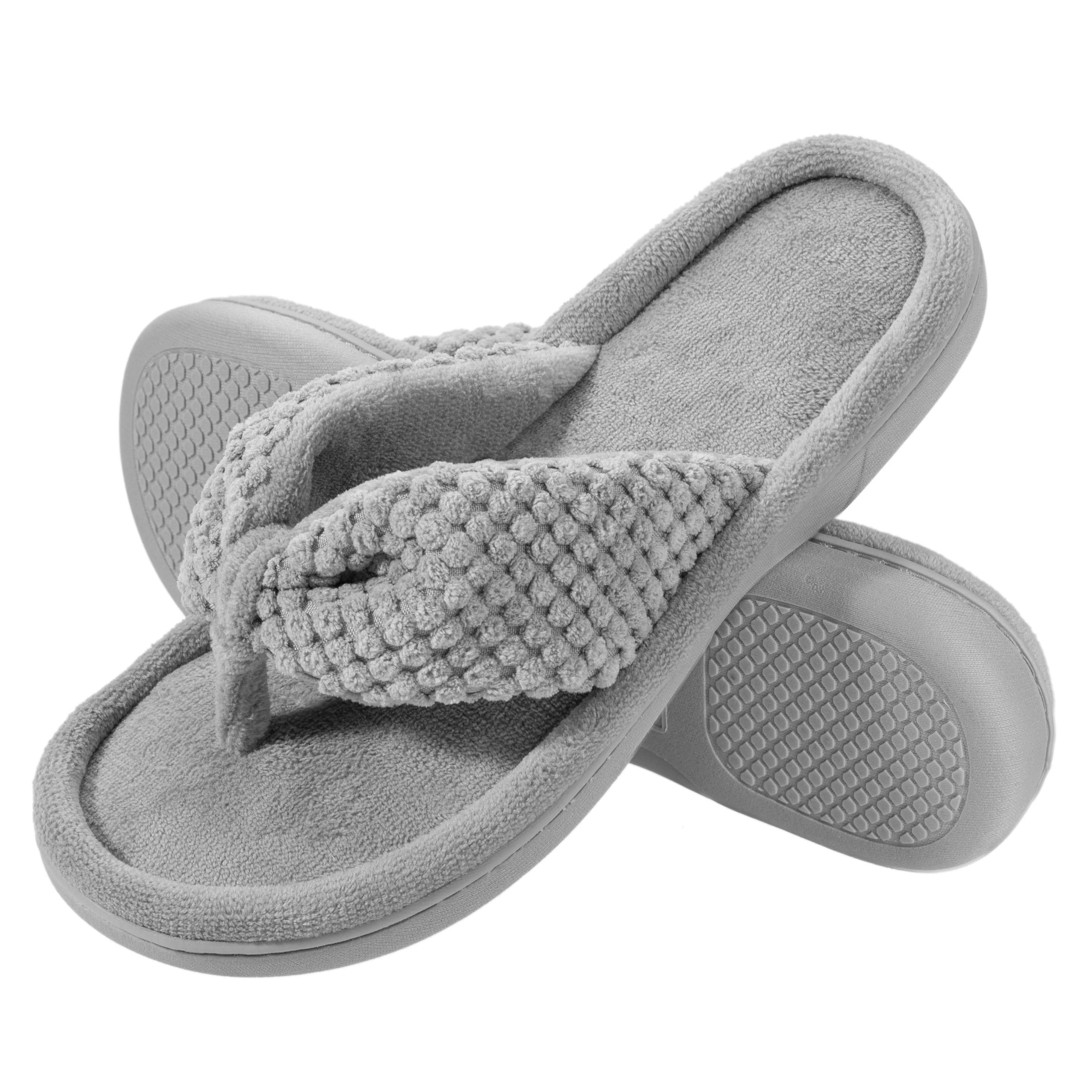 RockDove Women’s Memory Foam Flip Flop Slippers, Open Toe Thong House Slippers - Walmart.com | Walmart (US)