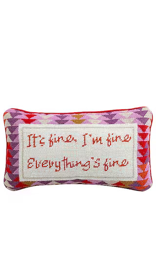 Everything's Fine Needlepoint Pillow | Revolve Clothing (Global)