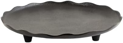 Kate and Laurel Alessia Modern Decorative Scalloped Round Footed Metal Tray; 16 Inch Diameter; Bl... | Amazon (US)