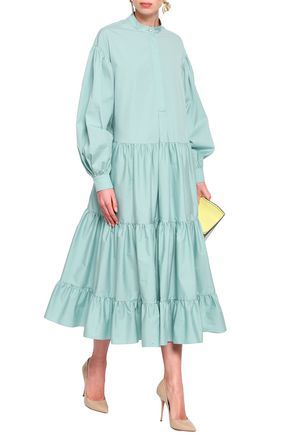 ROKSANDA
		


		
		



Tiered cotton-poplin midi dress | The Outnet (UK and Europe)