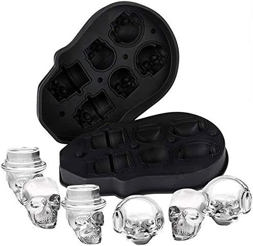 3D Skull Flexible Silicone Ice Cube Mold Tray, Makes Giant Iced Skulls, Easy Release Realistic Sk... | Amazon (CA)