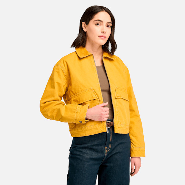 Timberland Women's Strafford Quilted Washed Canvas Jacket in Chai TEA | Timberland (US)